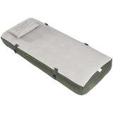 SoBuy Napihljiva sončna ležaljka Temno zelena Bela 191x76x22cm OGS32-II-GR-P01, (5000233887) | Shoptok.si