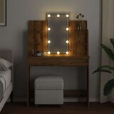 vidaXL Toaletni stol s LED svjetlima Artisan hrast 96x40x142 cm Cijene