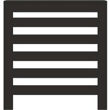  Pokrov za radijator crni 78 x 20 x 82 cm konstruirano drvo | shoptok.hr
