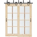 vidaXL Komplet opreme za drsna vrata 183 cm jeklo črne barve | Shoptok.si