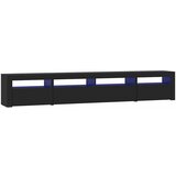 Maison Chic TV omarica - TV stojalo - Televizijska omarica z LED lučkami črn 240x35x40 cm, (21701910) | Shoptok.si