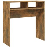 Maison Chic konzolna miza - miza ob steni dimljeni hrast 78x30x80 cm konstruiran les, (21786640) | Shoptok.si