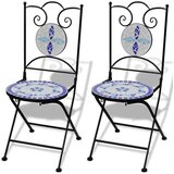  3-dijelni bistro set s keramičkim pločicama plavo-bijeli | Eponuda.ba