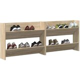  Zidni ormarići za cipele 2 kom boja hrasta 80x18x60 cm drveni | shoptok.hr