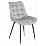  BERA stolica - srebrno sivi baršun / crne noge x 1 | shoptok.hr