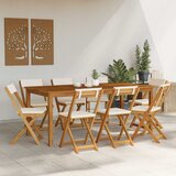  Vanjske bistro stolice 8 pcs Krem bijela 40 x 53 x 80 cm | Eponuda.com