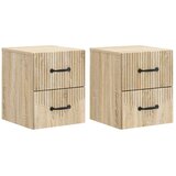  Stenski nočni omarici 2 pcs Sonoma hrast 34,5 x 33 x 40 cm, (5000209945) | Shoptok.si