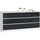 AKORD KOMODA K160 6SZ CLP GRAFITNI GLEDA, (21703260) Cene