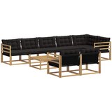  Set vanjskih sofa 9 kom. Bijela i crna | shoptok.hr