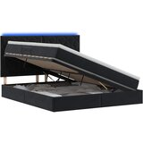  LED krevet za pohranu s madracem Crna 160 x 200 cm Baršun | shoptok.hr