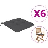 vidaXL Jastuci za stolice 6 kom antracit 40 x 40 x 7 cm od tkanine Cijene