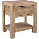 vidaXL Noćni ormarić s ladicom 40 x 30 x 48 cm masivno bagremovo drvo Cijene