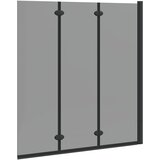  Obloga za tuš Črna 130 x 138 cm ESG steklo in aluminij | Shoptok.si