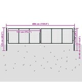  Vrtna vrata od mrežastog čelika 400 x 75 cm sive boje | shoptok.hr