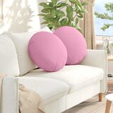  Jastučići za sjedenje 2 pcs Ružičasta Ø50 x 19 cm tkanina | shoptok.hr