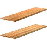  Prozorske klupice 2 kom svijetlosmeđe 160x40x2 cm masivne hrast | shoptok.hr