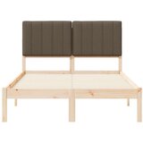  Krevetni okvir s tapiciranim uzglavljem Prirodna i taupe - Prirodna i taupe 120 x 200 cm | shoptok.hr