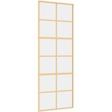  Klizna vrata zlatna 76x205 cm prozirno staklo ESG i aluminij | shoptok.hr