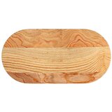 vidaXL Stolna ploča svjetlosmeđa 80x40x4 cm ovalna masivna hrastovina | shoptok.hr