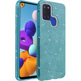 AVIZAR Ohišje za Samsung Galaxy A21s Bleščice, silikonski gel s trdo plastjo, Modra, (5000013391) | Shoptok.si