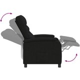  Fotelja s nagibom Crna Tkanina | shoptok.hr