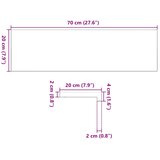  Prozorske klupice 2 kom svijetlosmeđe 70x20x2 cm masivne hrast | shoptok.hr