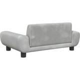 Dječja fotelja svjetlosiva 70 x 45 x 33 cm baršunasta | shoptok.hr