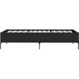  Okvir za krevet crni 90 x 190 cm od konstruiranog drvo i metal | shoptok.hr