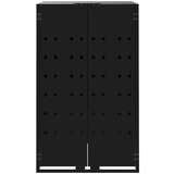 vidaXL Lopa za smetnjak za 4 smetnjake črna 276x79x117 cm jeklo | Shoptok.si
