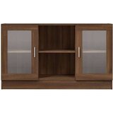 vidaXL vitrina boja smeđeg hrasta 120x30,5x70 cm od konstruiranog drva | shoptok.hr