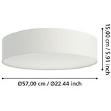 Eglo 31766 - LED RGBW prigu&amp;scaron;iva stropna svetiljka ROMAO-Z LED/35W/230V prečnika 57 cm bela Slike