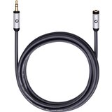 Oehlbach klinker avdio podaljšek [1x 3\,5 mm banana moški konektor - 1x priključna doza za 3\,5 mm banana moški konektor] 3.00 m črna pozlačeni konektorji i-Connect J-35 EX, (20431692) | Shoptok.si
