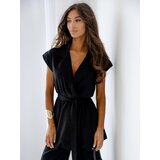Resti Sofia Nero – Black women's set made of fabric with a V-neck | shoptok.hr