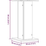  Stalci za zvučnike 2 kom 30 x 30 x 60 cm konstruirano drvo | shoptok.hr