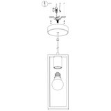 Eglo 44051 - visilica na sajli littleton 1xE27/60W/230V | Eponuda.com