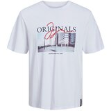 Jack & Jones Majica 'Joshua' pastelno modra / krvavo rdeča / črna / bela | Shoptok.si