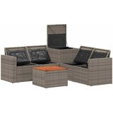  Set sofe 6 kom. Siva i tamno siva Poli Rattan i čelik | shoptok.hr