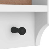 vidaXL Stenski obešalnik za plašče "SANDNES" bela 45x12x35 cm les bor | Shoptok.si