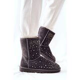 Boto Warm-up snow boots with rhinestones Grey Mariella | shoptok.hr