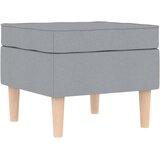  Fotelja od tkanine s tabureom svjetlosiva | shoptok.hr