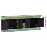 TV ormarić plavi 110 x 30 x 40 cm od masivnog drva manga | shoptok.hr