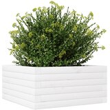  Vrtna sadilica bijela 50 x 50 x 23 cm od masivne borovine | shoptok.hr