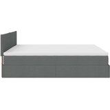  Otomanski krevet s madracem tamnosivi 200x200 cm od tkanine | shoptok.hr