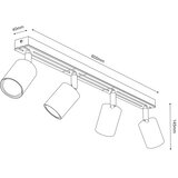 SPOT svetiljka TERRA 4xGU10/8W/230V crna/hrast | Eponuda.com