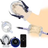 SuperLove E-Stim CBT Set Glans Trainer & Testicles Ring Cene