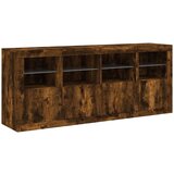  Komoda z LED lučkami dimljen hrast 163x37x67 cm, (21010546) | Shoptok.si