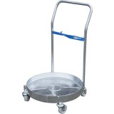 eurokraft pro Pomični podstavek, pocinkan, s kadico in potisnim ročajem, do Ø 600 mm, nakladalna višina 209 mm | Shoptok.si