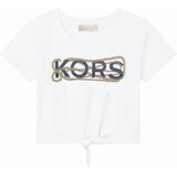 Michael Kors Otroška bombažna kratka majica bela barva | Shoptok.si