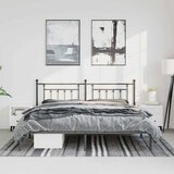  Metalni okvir za krevet s uzglavljem crni 183x213 cm | shoptok.hr