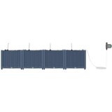  Vrtna saksija 4 pcs Sivi 160 x 40 x 37,5 cm Plastika | shoptok.hr